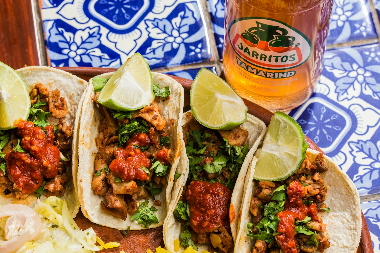 Carnitas taco with salsa verde